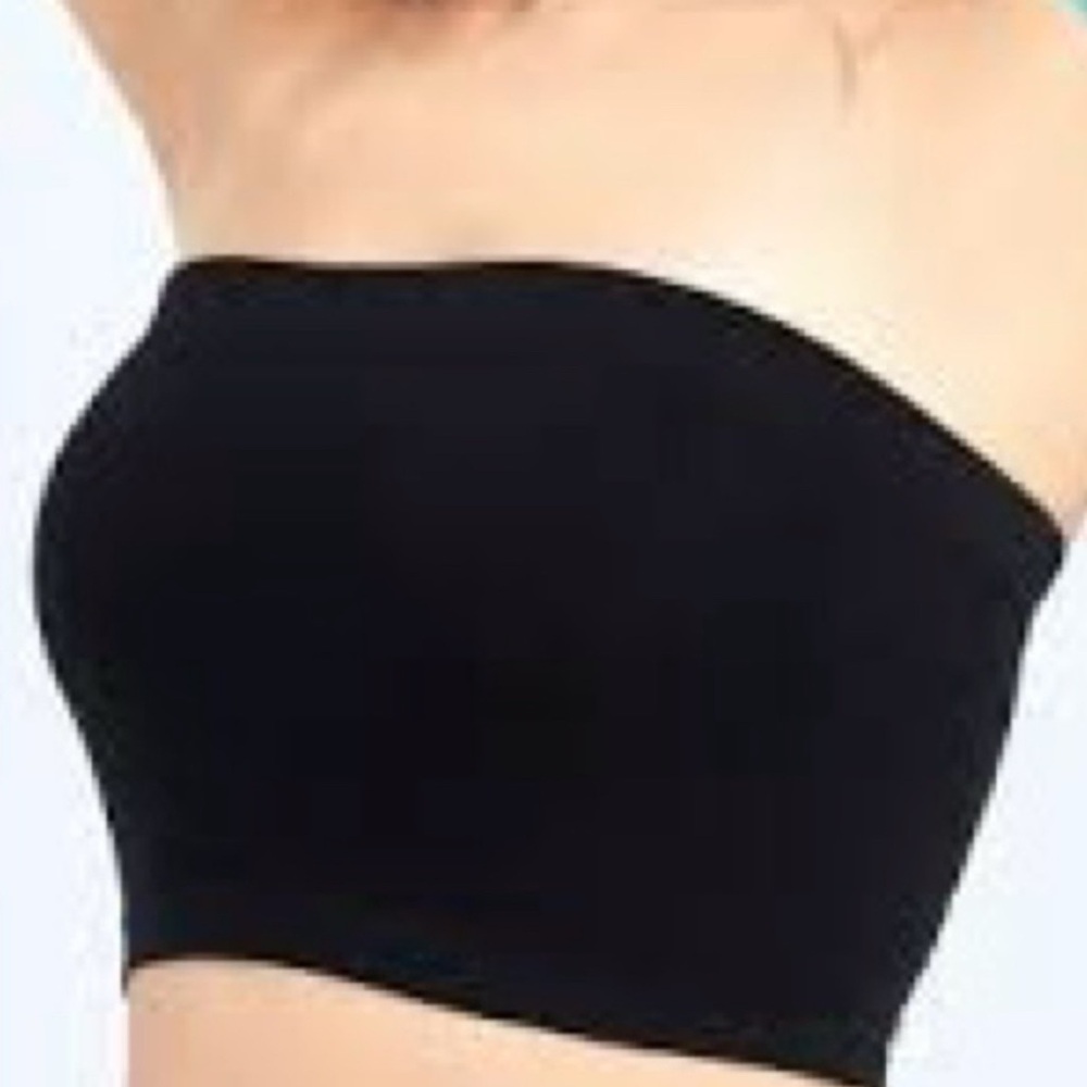 NWT Mono B Black Strapless Bandeau s/m/l